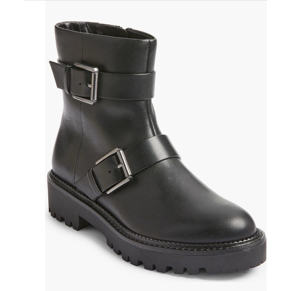 Nordstrom Shoes - Nordstrom Rack Lug Sole Moto Boots Black Size 6
